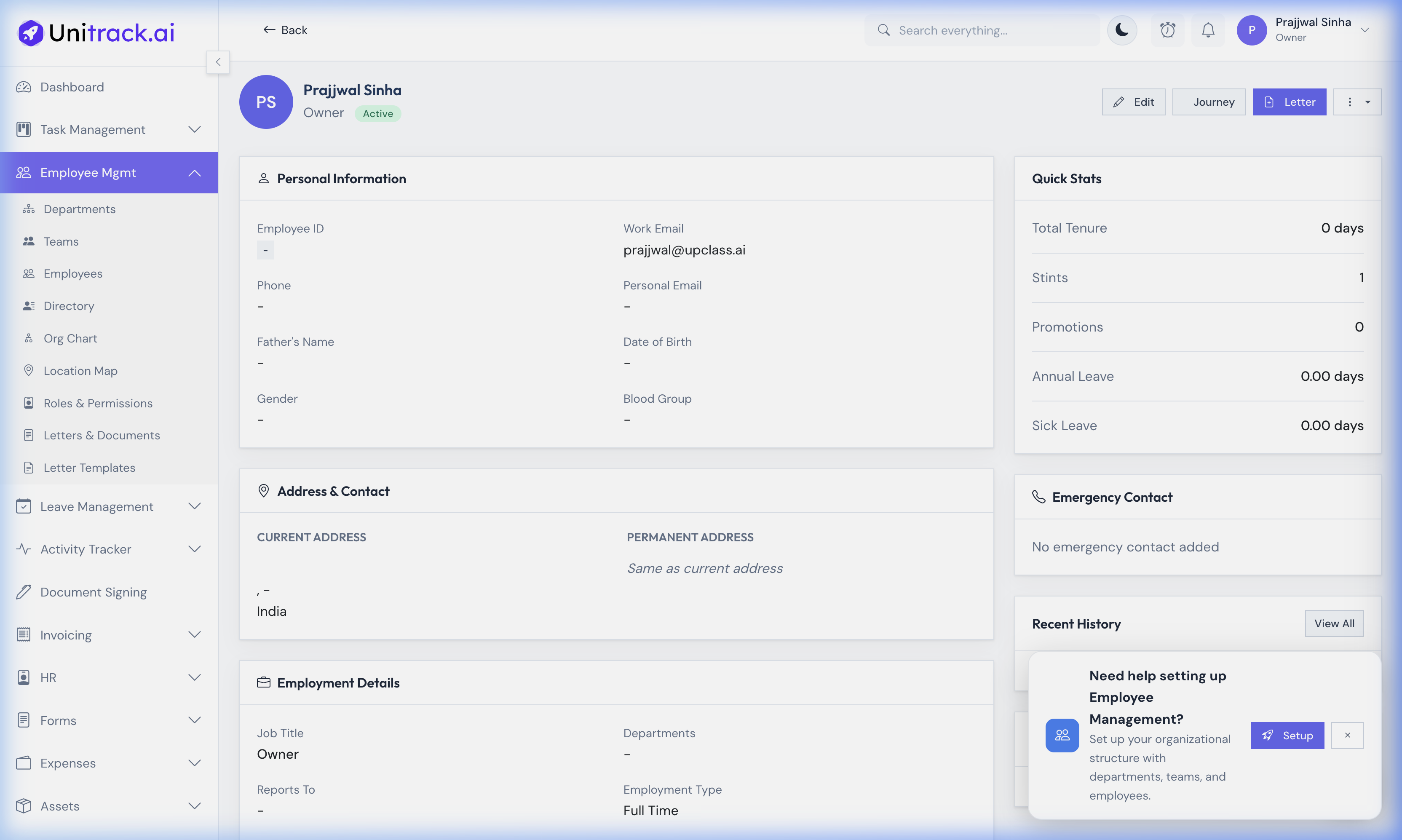 Employee Detail View